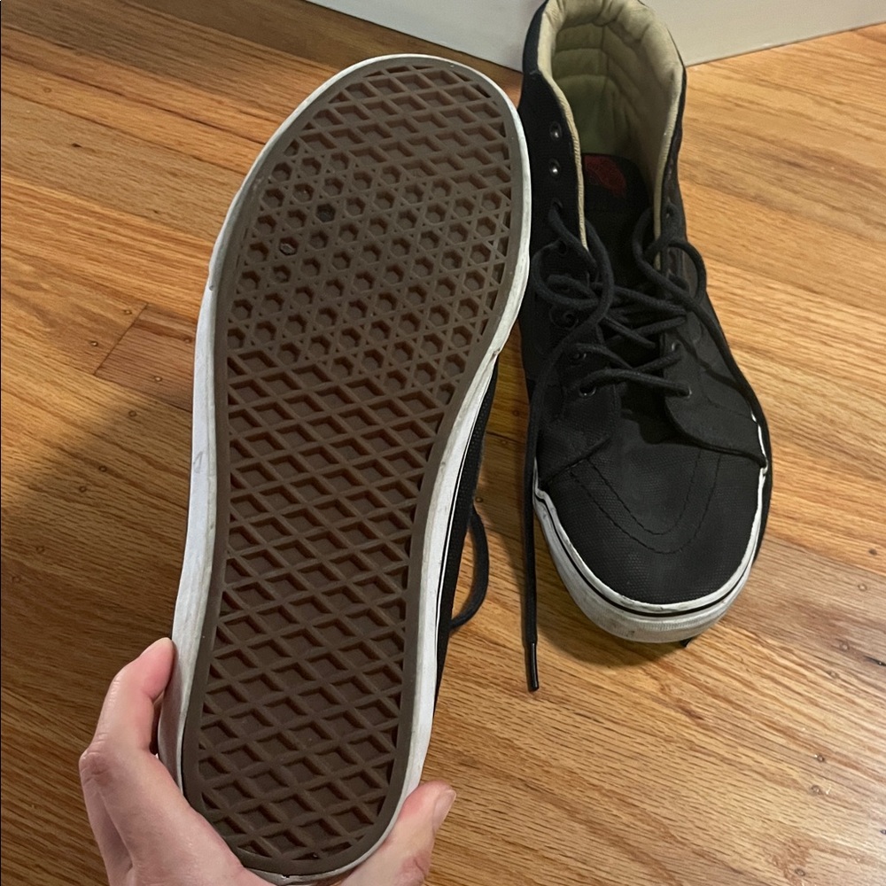 Vans all Black High-Top Men's Shoes - Picture 5 of 5
